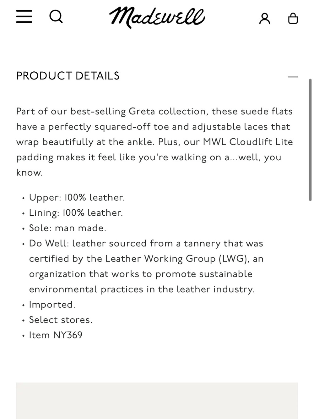 NIB • Madewell Greta Lace Up Ballet Flats - Picture 4 of 5